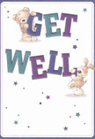 Gently optimistic, this get well card overflows with friendly affection-a plush teddy bear and a floppy-eared puppy delightfully interacting with oversized, vibrantly hued letters that read 'Get Well'. The striking use of indigo and teal against a backdrop of clean, creamy white ensures the message shines, echoing the cheer found in fresh spring bouquets. Playful stars-painted in luminous purples and cool blues-scatter across the scene, infusing every inch with hope and a touch of whimsy. The soft, illustrated textures of fur invite an imagined embrace, conjuring the kind of warmth that often accompanies thoughtful flower deliveries from Flowers St Mary Cray to homes along Station Road. The whole design feels as though it was crafted to brighten the dimmest of afternoons, embodying the heartfelt community care that defines St Mary Cray. A perfect, tangible way to send strength and comfort, this card assures the recipient they are cherished and remembered within the vibrant neighborhood tapestry.